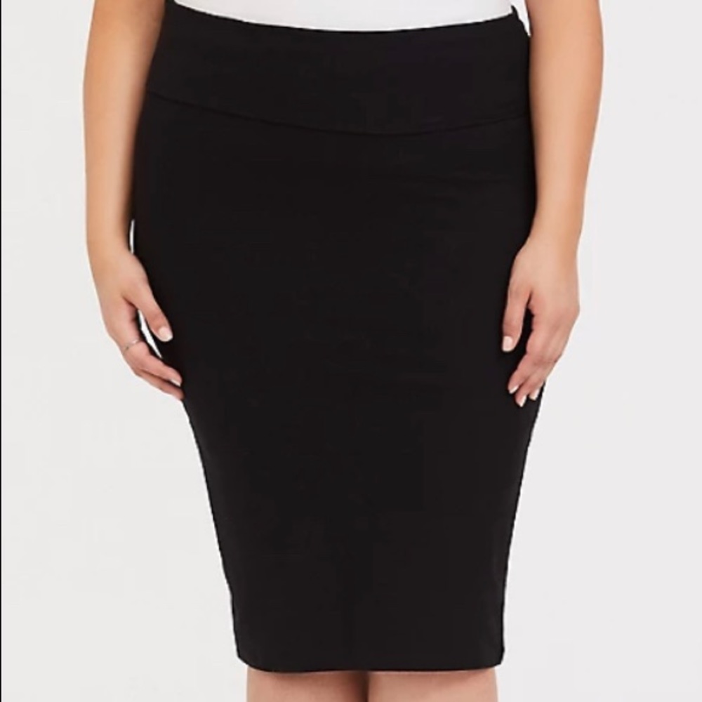 torrid Black Foldover Midi Skirt